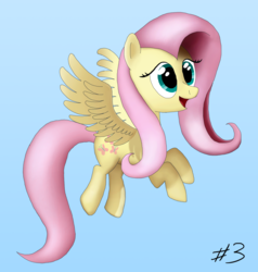 Size: 3127x3284 | Tagged: safe, artist:sheeppony, fluttershy, pegasus, pony, g4, blue background, female, high res, mare, simple background, solo