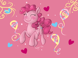 Size: 1200x900 | Tagged: safe, artist:solstjarn, pinkie pie, earth pony, pony, g4, cute, diapinkes, eyes closed, female, smiling, solo