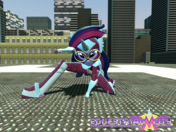 Size: 1024x768 | Tagged: safe, artist:hanakofairhall, twilight sparkle, equestria girls, g4, 3d, equestrian city, female, gmod, masked matter-horn costume, power ponies, solo, superhero landing