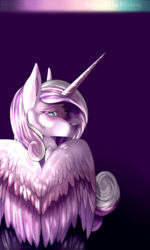 Size: 852x1419 | Tagged: safe, artist:beyondtheillusion, princess cadance, pony, g4, female, looking back, solo