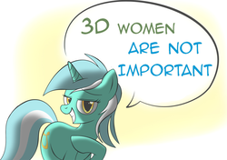 Size: 1198x844 | Tagged: safe, artist:nabbiekitty, edit, lyra heartstrings, pony, unicorn, g4, dialogue, female, grin, lidded eyes, looking at you, smiling, solo, speech bubble