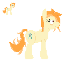Size: 488x404 | Tagged: safe, artist:dinexistente, oc, oc only, oc:safe haven, pony, pixel art, simple background, solo, sprite, tired, transparent background