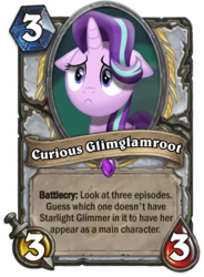 Size: 400x543 | Tagged: safe, starlight glimmer, pony, g4, card, female, floppy ears, hearthstone, solo, warcraft