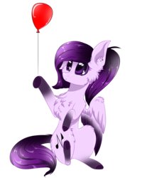 Size: 3000x3622 | Tagged: safe, artist:php146, oc, oc only, pegasus, pony, balloon, eye clipping through hair, female, high res, looking up, mare, simple background, solo, transparent background