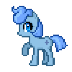 Size: 300x300 | Tagged: safe, derpibooru exclusive, oc, oc only, oc:iceplus, earth pony, pony, blue color scheme, blue eyes, blue hair, blue overall, blue skin, blue tail, simple background, solo, transparent background