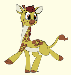 Size: 1280x1351 | Tagged: safe, artist:pabbley, clementine, giraffe, fluttershy leans in, g4, cute, female, simple background, solo