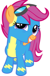 Size: 5336x8067 | Tagged: safe, artist:baronbronie, scootaloo, pegasus, pony, g4, absurd resolution, adorable face, clothes, cute, fanart, female, filly, foal, goggles, nervous, simple background, solo, spread wings, transparent background, uniform, vector, wings, wonderbolts uniform
