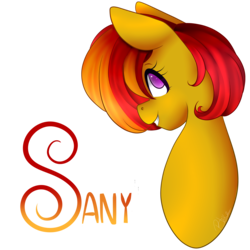 Size: 5000x5000 | Tagged: safe, artist:beashay, oc, oc only, oc:sany, earth pony, pony, absurd resolution, bust, female, mare, portrait, simple background, smiling, solo, transparent background