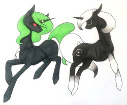 Size: 1024x849 | Tagged: safe, artist:oneiria-fylakas, oc, oc only, pony, unicorn, female, mare, monochrome, traditional art