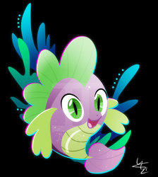 Size: 800x892 | Tagged: safe, artist:ii-art, spike, puffer fish, g4, my little pony: the movie, male, solo, species swap, spike the pufferfish