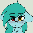 Size: 141x141 | Tagged: safe, artist:pinkcloudhugger, oc, oc only, oc:candy cloud, pony, animated, blinking, floppy ears, gif, heterochromia