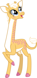Size: 1501x3089 | Tagged: safe, artist:cloudy glow, creamsicle (g1), giraffe, g1, g4, female, g1 to g4, generation leap, pony friends, simple background, solo, transparent background, vector
