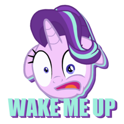 Size: 1000x1000 | Tagged: safe, artist:ljdamz1119, starlight glimmer, pony, unicorn, g4, bring me to life, caption, female, floppy ears, frown, head, looking at you, mare, mismatched eyes, open mouth, simple background, solo, text, transparent background, wide eyes