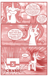 Size: 800x1310 | Tagged: safe, artist:vavacung, rarity, pony, comic:chaos future, g4, accident, comic, crying, female, fixed, lightmare rarity, monochrome, near death, offscreen character, solo