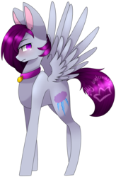 Size: 1151x1753 | Tagged: safe, artist:alithecat1989, oc, oc only, pegasus, pony, choker, female, mare, simple background, solo, spread wings, transparent background, wings