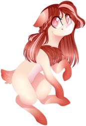 Size: 1717x2495 | Tagged: safe, artist:shiromidorii, oc, oc only, pony, deer tail, female, mare, simple background, solo, transparent background
