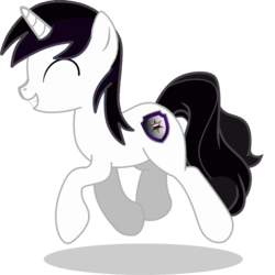 Size: 1120x1120 | Tagged: safe, artist:barrfind, oc, oc only, oc:barrfind, pony, unicorn, eyes closed, happy, hopping, simple background, solo, transparent background, vector