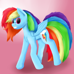 Size: 1200x1200 | Tagged: safe, artist:crashbrowns, rainbow dash, pegasus, pony, g4, female, grin, mare, smiling, solo