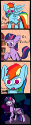 Size: 1000x4000 | Tagged: safe, artist:crashbrowns, rainbow dash, twilight sparkle, alicorn, pegasus, pony, g4, bully, bullying, comic, crying, cute, cute little fangs, fangs, female, insult, mare, square, twilight sparkle (alicorn)