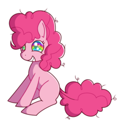 Size: 581x593 | Tagged: safe, artist:amazingmollusk, pinkie pie, earth pony, pony, g4, female, filly, filly pinkie pie, grin, happy, mare, pie daily, simple background, smiling, solo, transparent background, younger