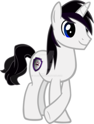 Size: 1024x1353 | Tagged: safe, artist:barrfind, oc, oc only, oc:barrfind, pony, crossed hooves, simple background, solo, transparent background, vector, watermark