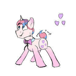 Size: 4000x4000 | Tagged: safe, artist:frostyb, oc, oc only, oc:tri heart, pony, unicorn, cute, explicit source, male, simple background, solo, stallion, tail wag, white background