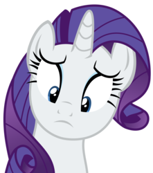 Size: 3244x3663 | Tagged: safe, artist:sketchmcreations, rarity, pony, forever filly, g4, concerned, female, frown, high res, simple background, solo, transparent background, vector