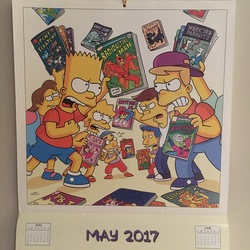 Size: 3024x3024 | Tagged: safe, derpibooru exclusive, photographer:cats55, pony, barely pony related, bart simpson, brony, calendar, comic book, high res, irl, jabrony, lisa simpson, male, milhouse van houten, my little jabrony, nelson muntz, photo, pony reference, pun, the simpsons