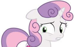 Size: 4972x3191 | Tagged: safe, artist:sketchmcreations, sweetie belle, pony, forever filly, g4, floppy ears, high res, simple background, transparent background, unhappy, vector