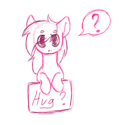 Size: 786x799 | Tagged: safe, artist:pinkcloudhugger, oc, oc only, oc:candy cloud, pony, hug
