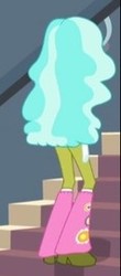Size: 119x271 | Tagged: safe, screencap, paisley, equestria girls, g4, my little pony equestria girls: friendship games, background human, boots, cropped, female, flower, high heel boots, rear view, solo, stairs