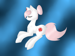 Size: 4000x3000 | Tagged: safe, artist:pinkcloudhugger, nurse redheart, earth pony, pony, g4, abstract background, eyes closed, female, old cutie mark, solo