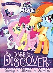 Size: 362x499 | Tagged: safe, applejack, fluttershy, pinkie pie, rainbow dash, rarity, twilight sparkle, alicorn, earth pony, pegasus, pony, g4, my little pony: the movie, official, amazon.com, dare to discover, mane six, my little pony logo, twilight sparkle (alicorn), united kingdom