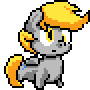 Size: 90x90 | Tagged: safe, artist:sonicboy112, derpy hooves, pegasus, pony, g4, animated, day dreaming derpy, female, gif, pixel art, silly, silly pony, simple background, solo, transparent background