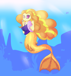 Size: 1024x1089 | Tagged: safe, artist:breeoche, adagio dazzle, mermaid, equestria girls, g4, female, mermaidized, solo