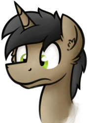 Size: 793x1108 | Tagged: safe, artist:moemneop, oc, oc only, oc:neop, pony, unicorn, bust, male, portrait, simple background, solo, stallion, transparent background