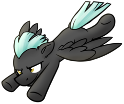 Size: 1668x1392 | Tagged: safe, artist:moemneop, thunderlane, pegasus, pony, g4, flying, male, simple background, solo, stallion, transparent background