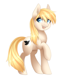 Size: 2018x2447 | Tagged: safe, artist:scarlet-spectrum, oc, oc only, oc:sunrise flare, earth pony, pony, commission, female, high res, mare, open mouth, raised hoof, simple background, solo, transparent background