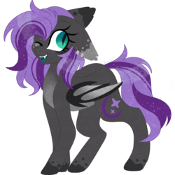 Size: 2048x2048 | Tagged: safe, artist:cinnamontee, oc, oc only, oc:nova, bat pony, pony, female, high res, mare, one eye closed, simple background, solo, transparent background, wink