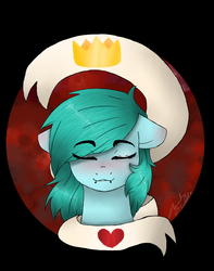 Size: 2608x3312 | Tagged: safe, artist:pinkcloudhugger, oc, oc only, oc:candy cloud, pony, blushing, bust, eyes closed, female, floppy ears, hair over one eye, high res, lip piercing, mare, piercing, portrait, solo