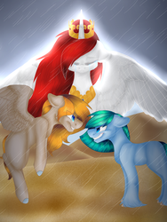 Size: 2446x3261 | Tagged: safe, artist:pinkcloudhugger, oc, oc only, oc:queen poland, alicorn, pony, alicorn oc, crying, high res, nation ponies, poland, ponified