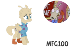 Size: 744x512 | Tagged: safe, artist:mixelfangirl100, alicorn, pony, wallaby, ponified, rocko, rocko's modern life