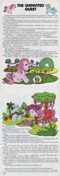 Size: 566x1667 | Tagged: safe, cotton candy (g1), gusty, medley, spike, sunbeam, twilight, dragon, pony, comic:my little pony (g1), g1, g4, official, dream castle, dressup, fancy dress, halloween, holiday, man in the moon, night of witches, party, petrification, story, that pony sure does love flowers, the uninvited guest, time travel, undo, witch, witchery woods