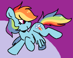 Size: 415x333 | Tagged: safe, artist:stardustwake, rainbow dash, pegasus, pony, g4, female, mare, simple background, solo