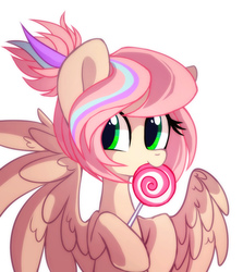 Size: 1889x2116 | Tagged: safe, artist:mirtash, oc, oc only, oc:sweet skies, pegasus, pony, rcf community, candy, food, lollipop, solo, ych result