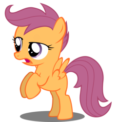 Size: 12000x12520 | Tagged: safe, artist:baronbronie, scootaloo, pegasus, pony, g4, absurd resolution, art, bipedal, female, mare, mega absurd res, simple background, sizefull, solo, transparent background, vector