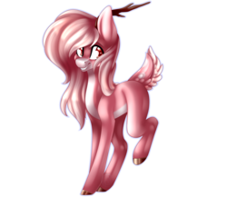 Size: 2300x2000 | Tagged: safe, artist:immagoddampony, oc, oc only, deer pony, original species, female, high res, simple background, solo, transparent background