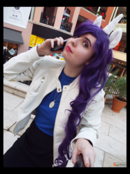 Size: 3456x4608 | Tagged: safe, artist:krazykari, rarity, human, g4, cellphone, clothes, cosplay, costume, high res, irl, irl human, phone, photo, solo