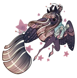 Size: 1200x1210 | Tagged: safe, artist:nekokote, oc, oc only, original species, pony, clothes, female, horns, mare, simple background, solo, sweater, transparent background, wings