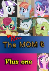 Size: 684x1000 | Tagged: safe, artist:odiz, cloudy quartz, cookie crumbles, granny smith, posey shy, princess cadance, twilight velvet, windy whistles, earth pony, pony, g4, c:, cute, eyes closed, grin, mom, mom seven, mom six, mother, mother's day, open mouth, smiling
